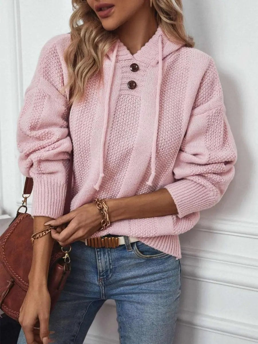 Jackets Trendsi Drawstring Hoodie Women's Casual Long Sleeve Sweater - Comfy Fit