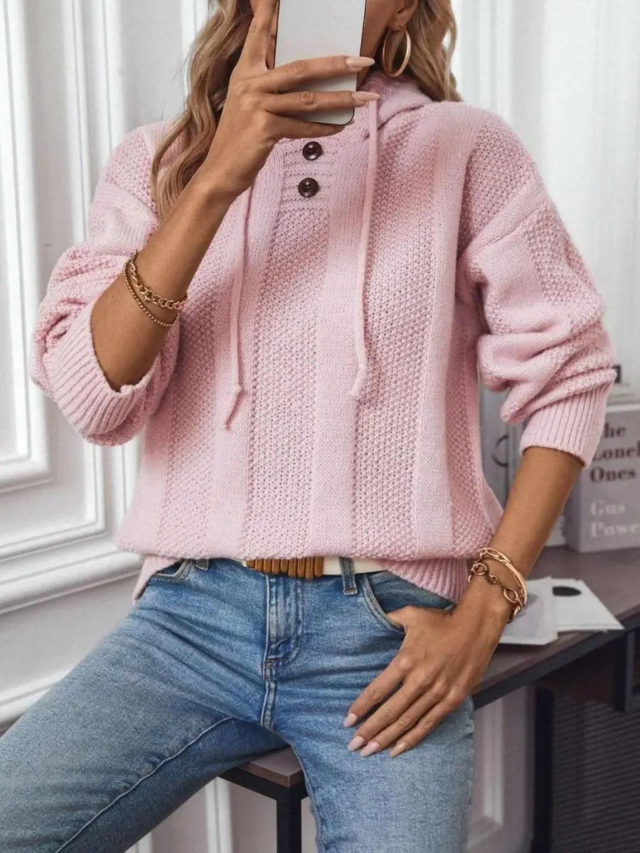 Jackets Trendsi Drawstring Hoodie Women's Casual Long Sleeve Sweater - Comfy Fit