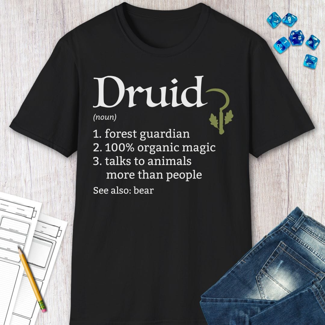 Camiseta D&D de la definición de la clase de druida