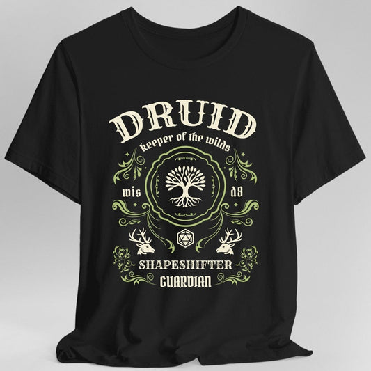 Camiseta con etiqueta vintage de la clase Druida