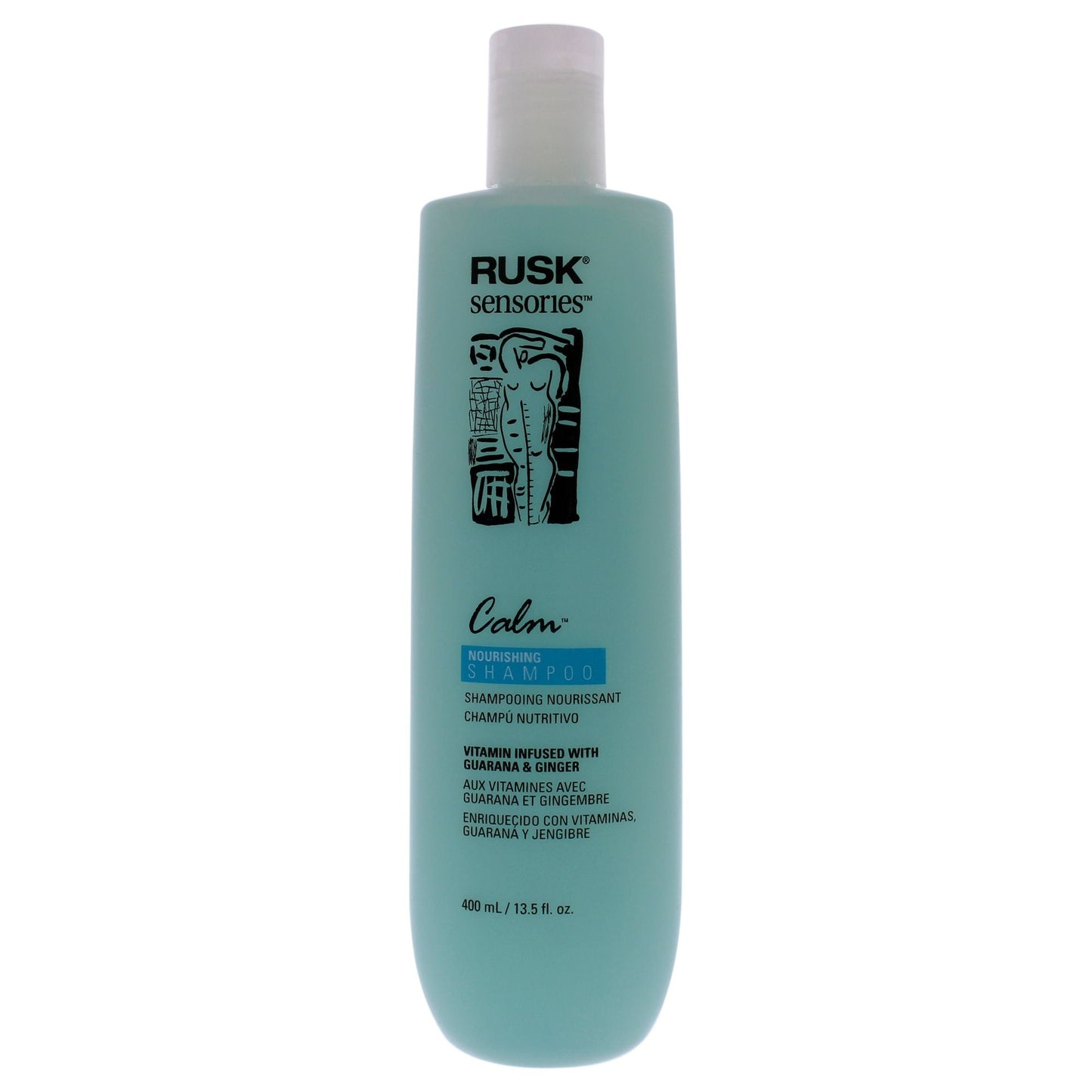 Sensories Calm Guarana and Ginger Nourishing Shampoo by Rusk for Unisex - 13.5 oz Shampoo