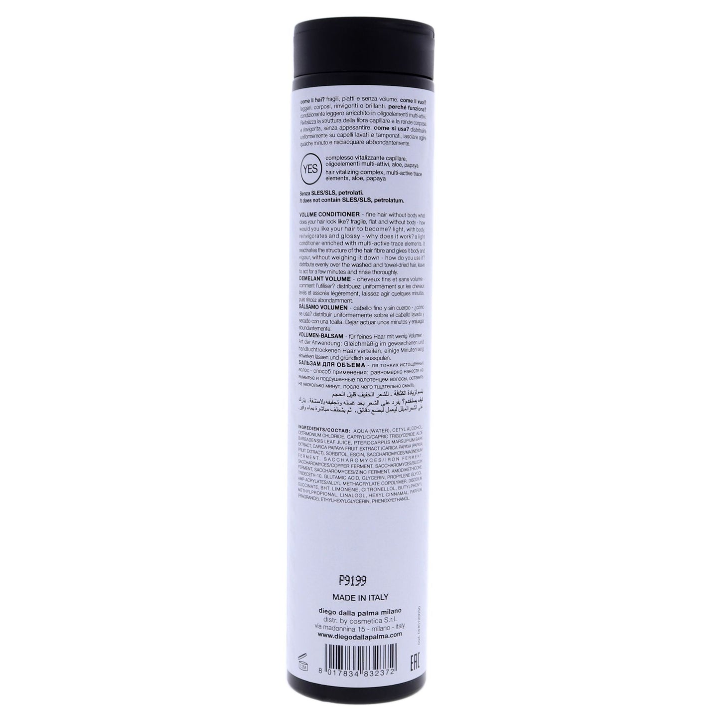 Tutto Tono Volume Conditioner by Diego Dalla Palma for Unisex - 8.5 oz Conditioner