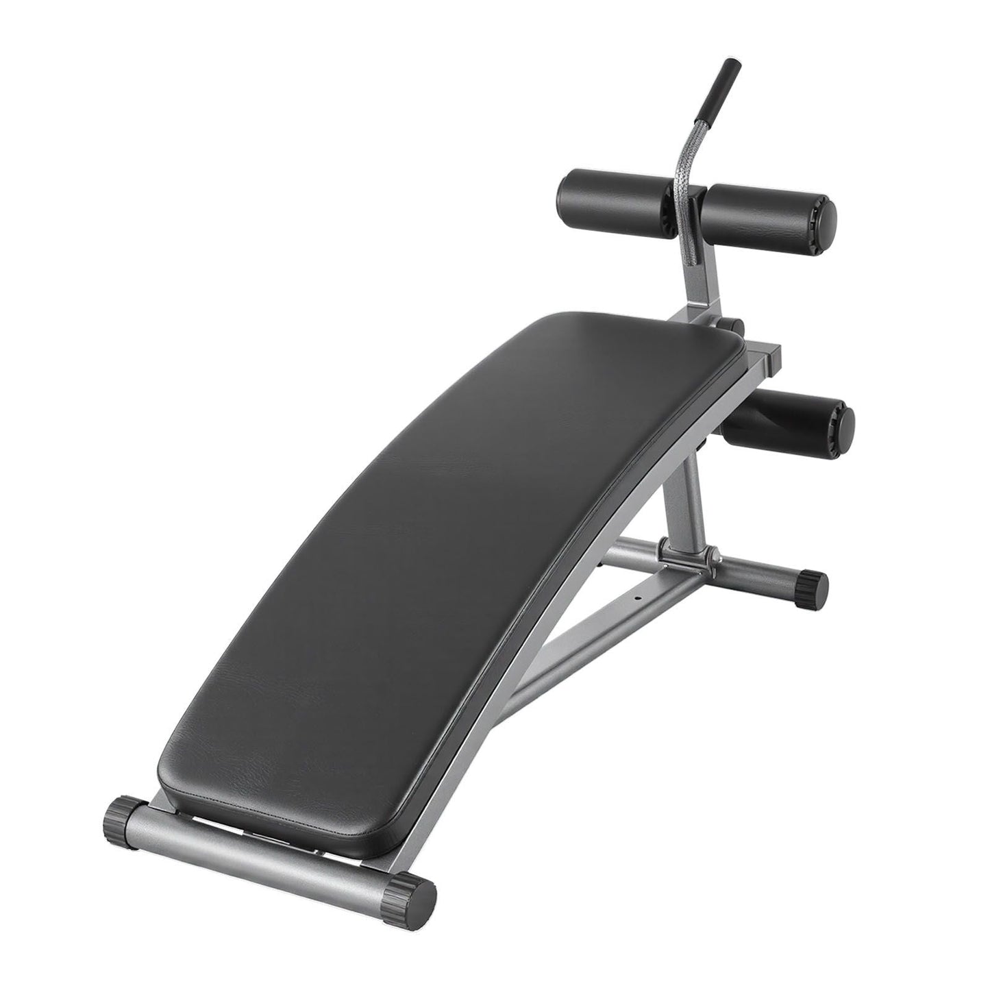 Sit Up Bench, Curved Decline Ab Bench with Reverse Crunch Handle, with 6 Adjustable Height Setting, Heavy Duty Steel, 600 Lbs Capacity for Home Gym Workouts, Strength Training, Full Body Muscles