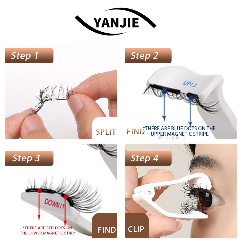 No Glue Soft Magnetic Clip On Eyelashes, Sweetheart Natural C-Curl Fluffy Layer Reusable Lashes Sweet Energetic Eye Makeup
