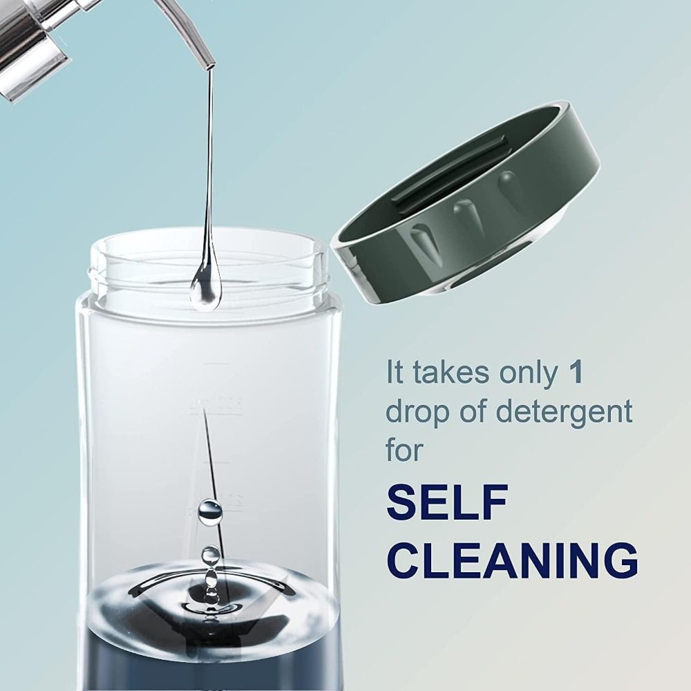 Portable Blender USB Rechargeable, Personal Size Blender for Shakes and Smoothies, Strong Cutting Power with Six Blades, 13.5Oz Juicer Cup for Sports, Travel