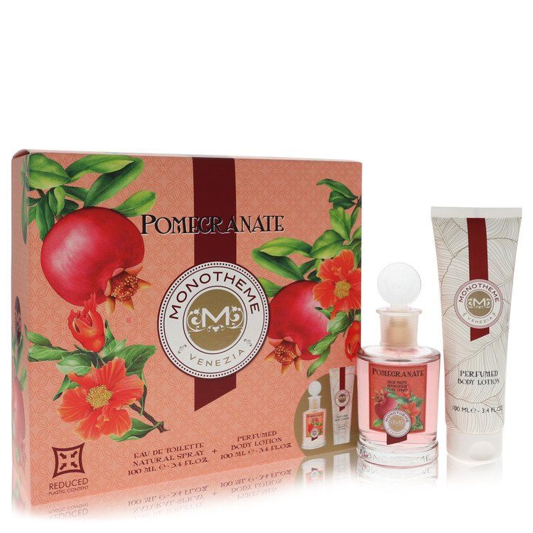 Monotheme Promegranate by Monotheme Gift Set - 3.4 oz Eau De Toilette Spray + 3.4 oz Body Lotion