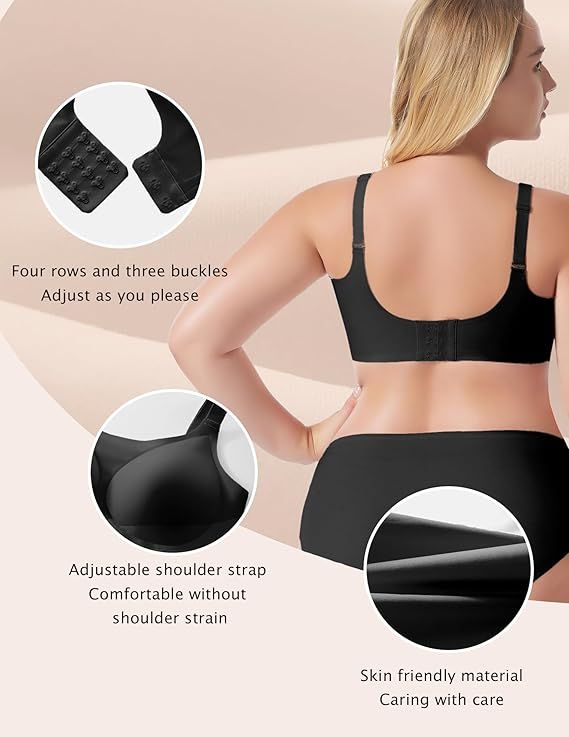 Bras for Women Seamless No Underwire Bralette Comfort Push Up Soft Wireless Full Coverage Everyday Bras 2025