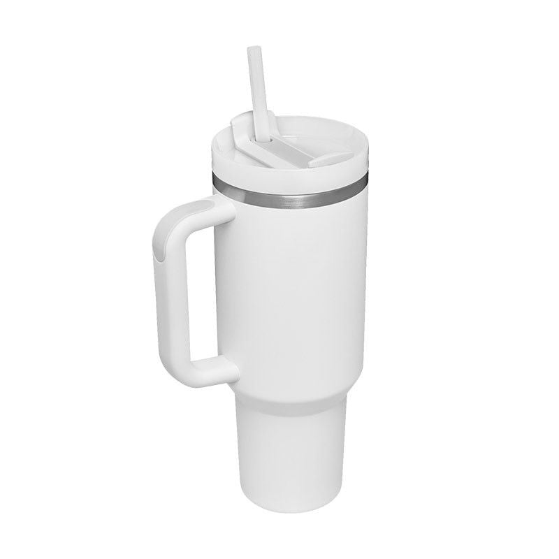 1200ml Stainless Steel Mug Coffee Cup Thermal Travel Car Auto Mugs T hermos 40 Oz Tumbler with Handle Straw Cup Drinkware New In