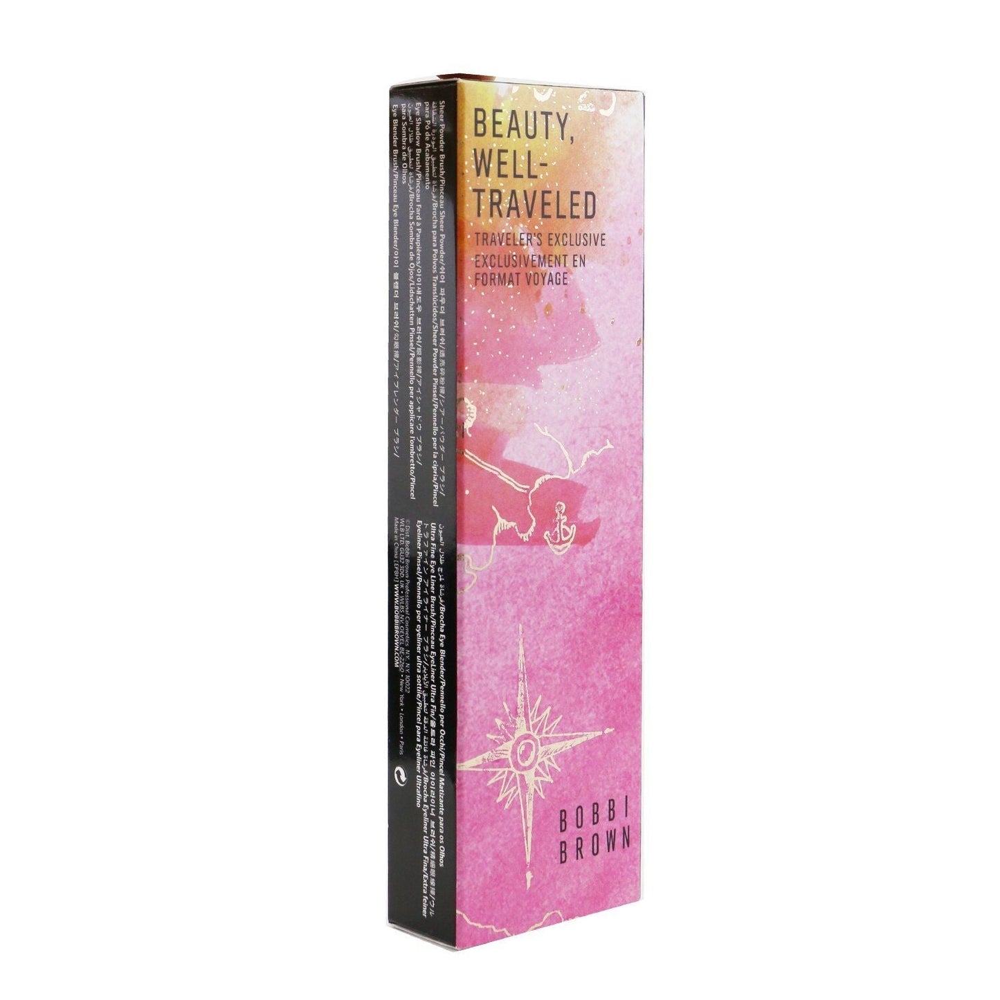 Travel Brush Set (4x Brush): Powder Brush + Eye Shadow Brush + Eye Blender Brush + Eye Liner Brush