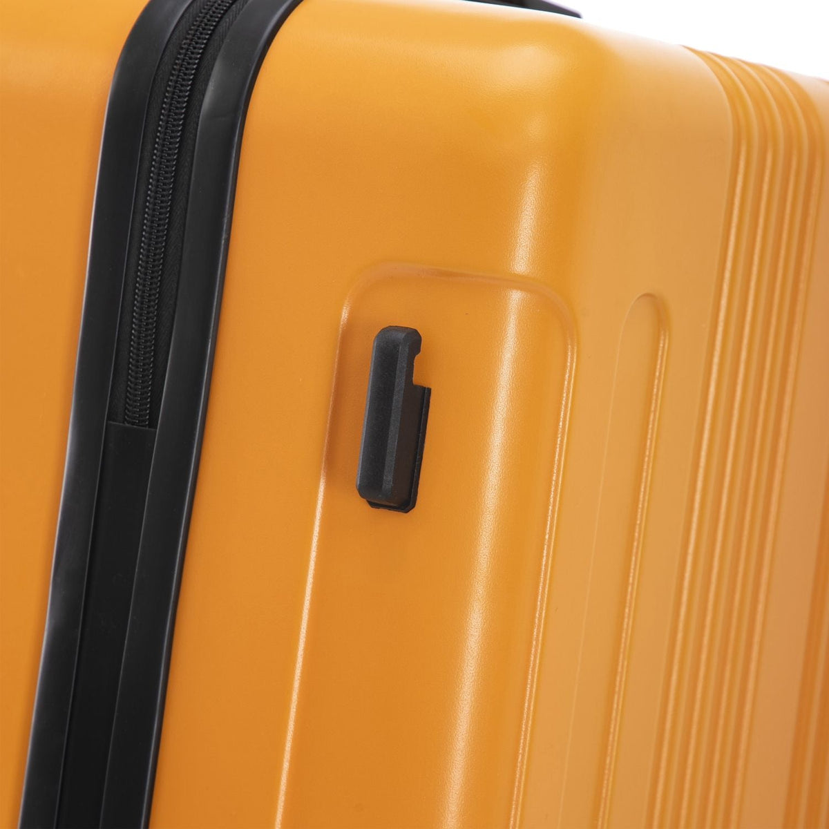20"/24"/28" 3 pcs/set in ABS Spinner Wheel Luggage, Carry on Suitcase, Matching Color, TSA Combination Lock (Black+Orange)