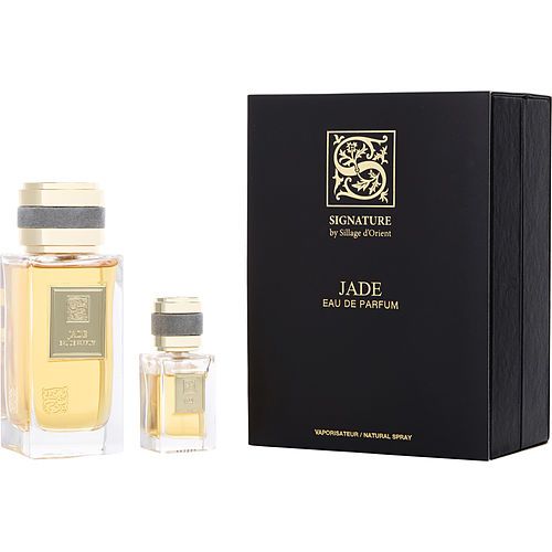 SIGNATURE JADE by Sillage D'Orient EAU DE PARFUM SPRAY 3.3 OZ & EAU DE PARFUM SPRAY 0.5 OZ & FUNNEL