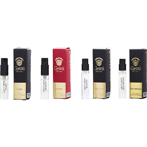 GRITTI VARIETY by Gritti PRIVE 2 SET WITH DUCHESSA & FENICE & PURO & RIALTO AND ALL ARE EXTRAIT DE PARFUM SPRAY VIALS
