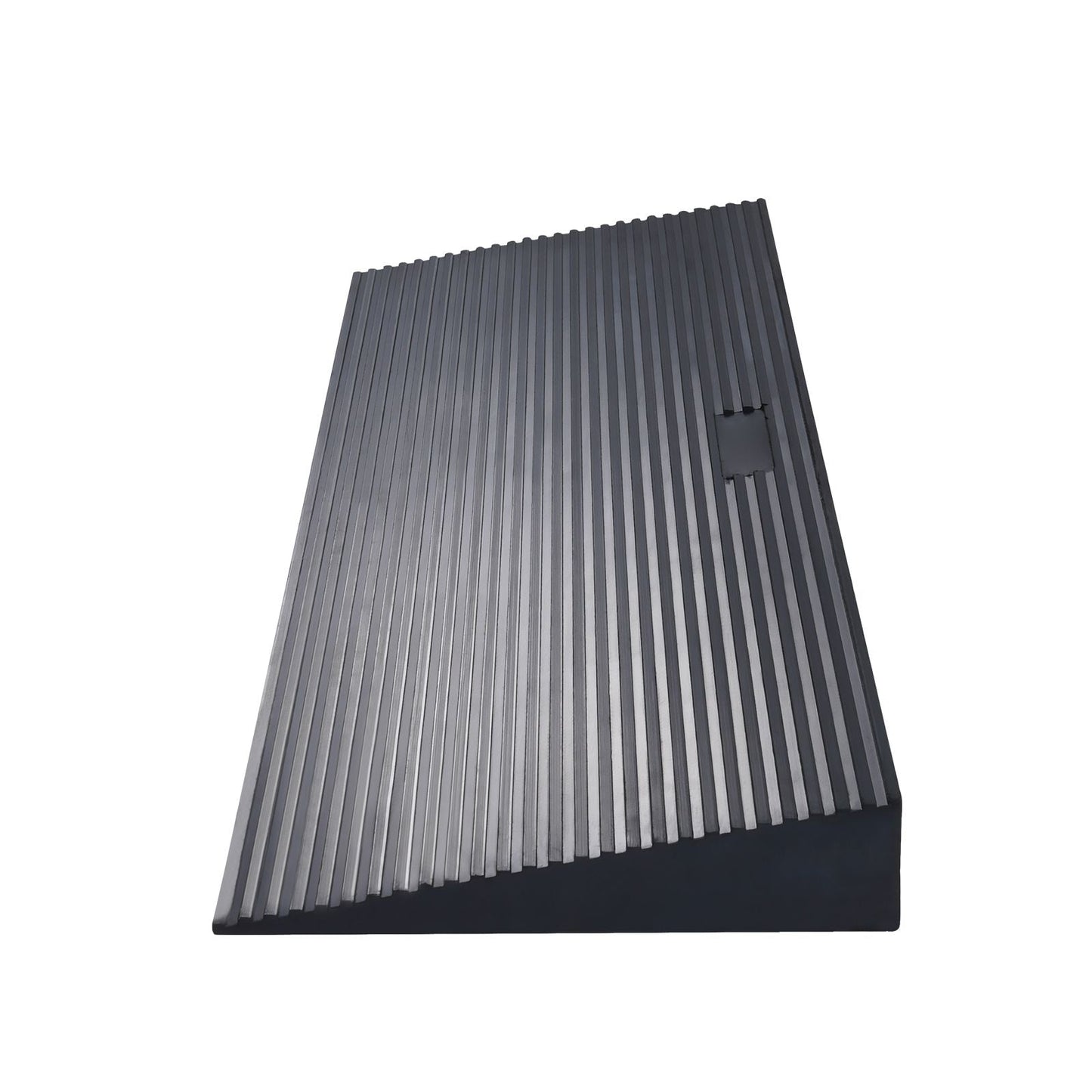 1.2" Rise Cuttable Threshold Ramp for Sweeping Robot, 35.4" Wide Natural Rubber Wheelchair Ramp, Non-Slip Solid Rubber Ramp with Double-Sided Tape for Doorways, Driveways, Bathroom, Smooth Tile