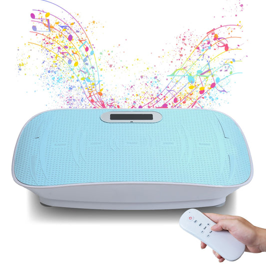 Full Body Vibration Platform Crazy Fitness Massage 10-Frequency Weight Loss & Fat Burner Shaking Machine For Unisex Blue