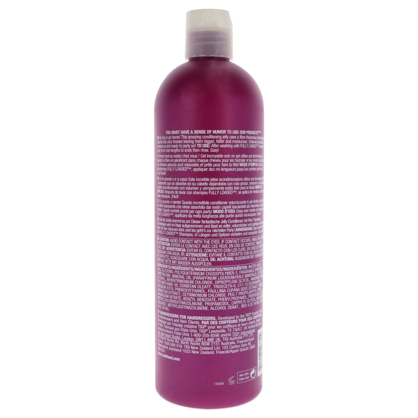 Bed Head Fully Loaded Volumizing Conditioning Jelly by TIGI for Unisex - 25.36 oz Conditioner