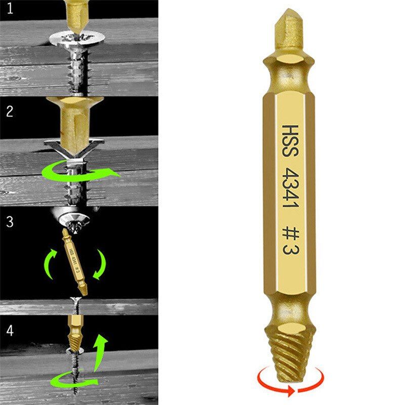 Screw Extractor Drill Bit Extraction Kit Broken Speed Bolt Extractor Bolt Remover Tool