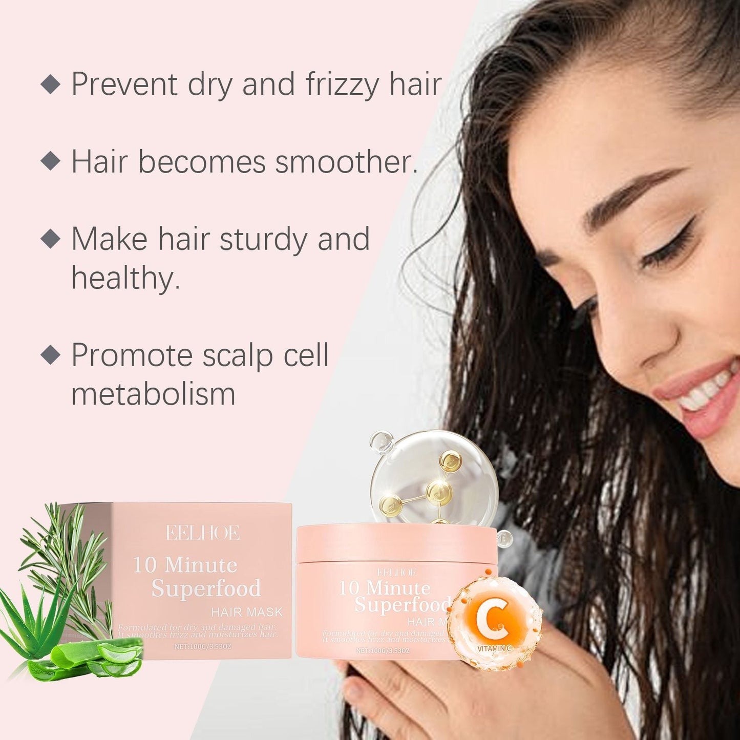 EELHOE Repair Conditioner Soft and Light Nourishing and hydrating dry and irritated hair Smooth and glossy oil control hair