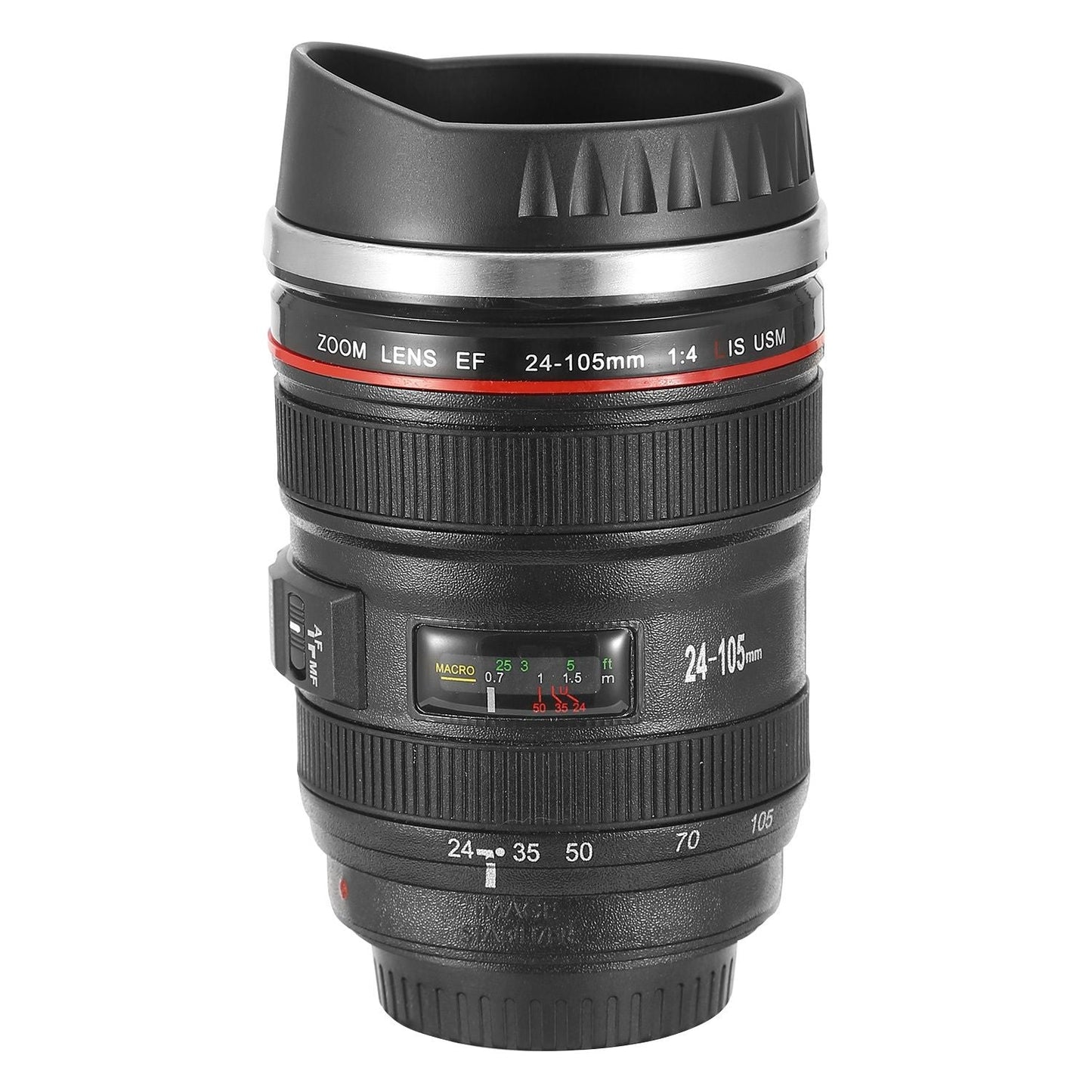 Camera Lens Coffee Mug Cup 13.6oz F ood-G rade Stainless Steel Travel Photography Insulated Mug for All Ages