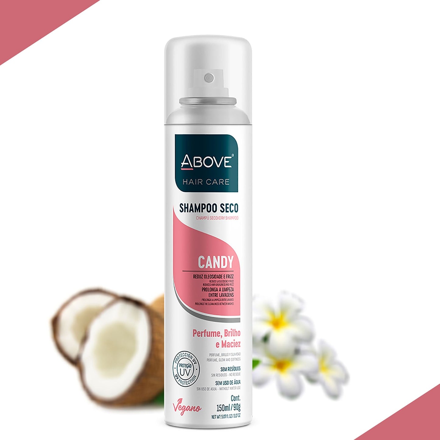 ABOVE Candy - Dry Shampoo - Absorbs Excess Oil Between Washes - Gives Softness and Shine to Your Strands - Does Not Leave Residue - Prevents Bad Odors with Red Fruits and Marshmallow Notes - 3.17 oz