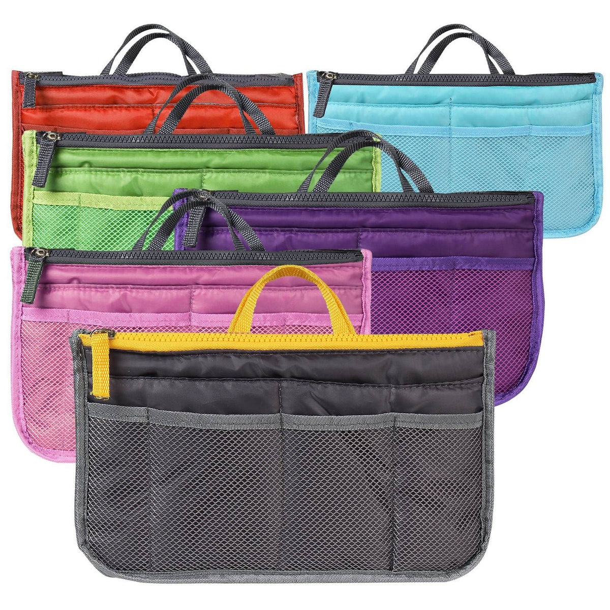 Women Lady Travel Insert Handbag Organiser Makeup Bags Toiletry Purse Liner w/Hand Strap