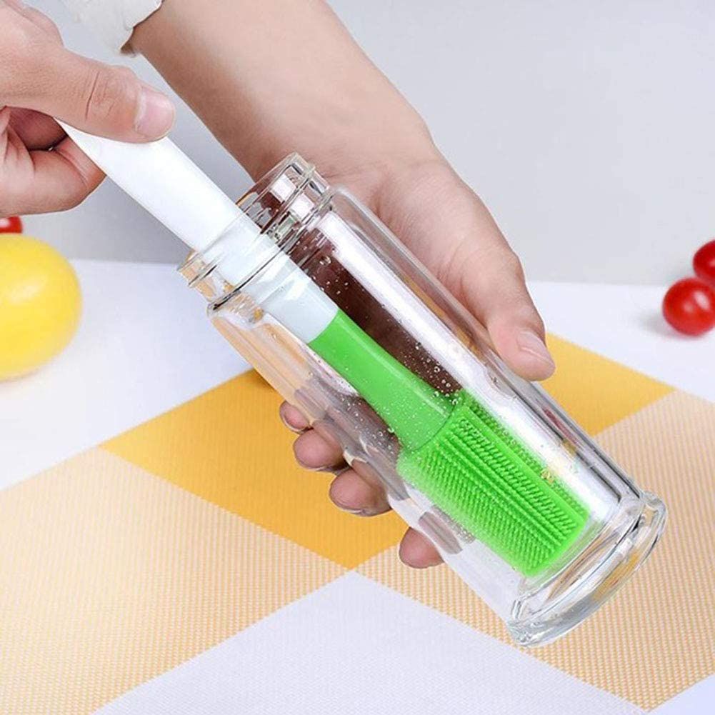 Silicone Cleaning Bottle Brush Silica Gel Cleaning Brush Bottle Cup Cleaning Brush for Glass Cup T hermos Coffee Mug Long Handle Dishwashing Tool