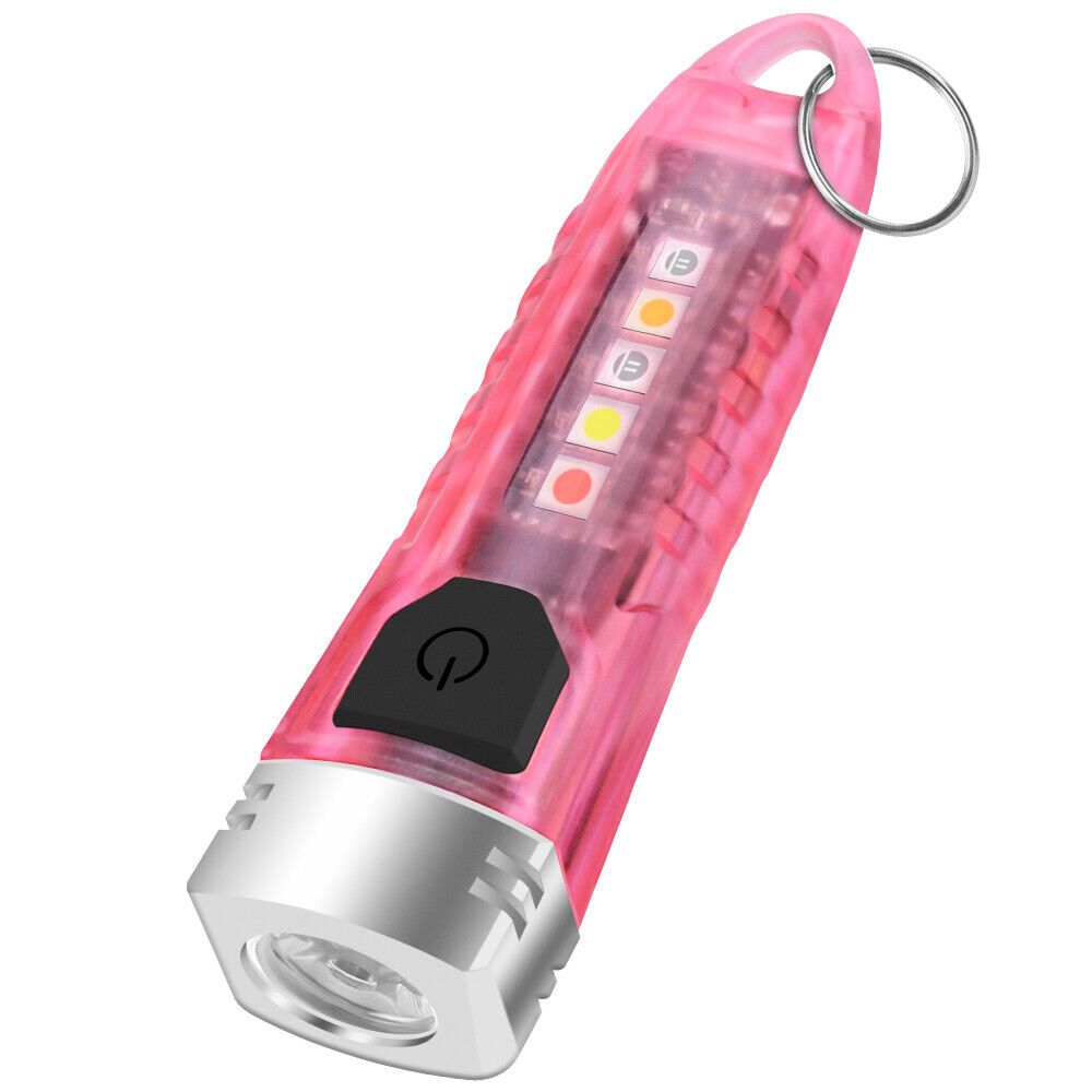 Small Mini Pocket LED Flashlight Torch Keychain Light Rechargeable Lamp BORUiT