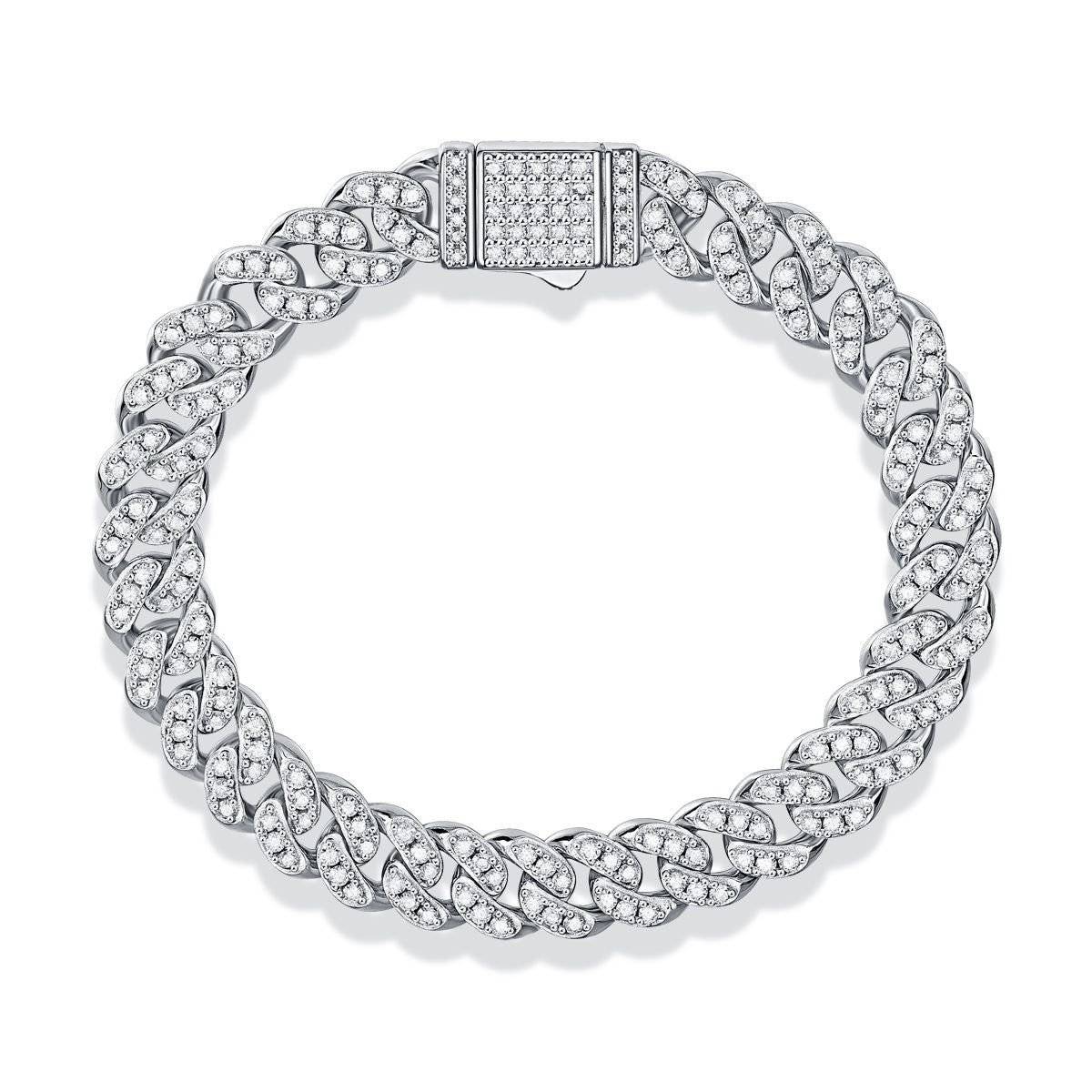 Light of Faith - A fashionable jewelry bracelet and bracelet for men, set with Moissanite S925 sterling silver and Platinum-plated diamond