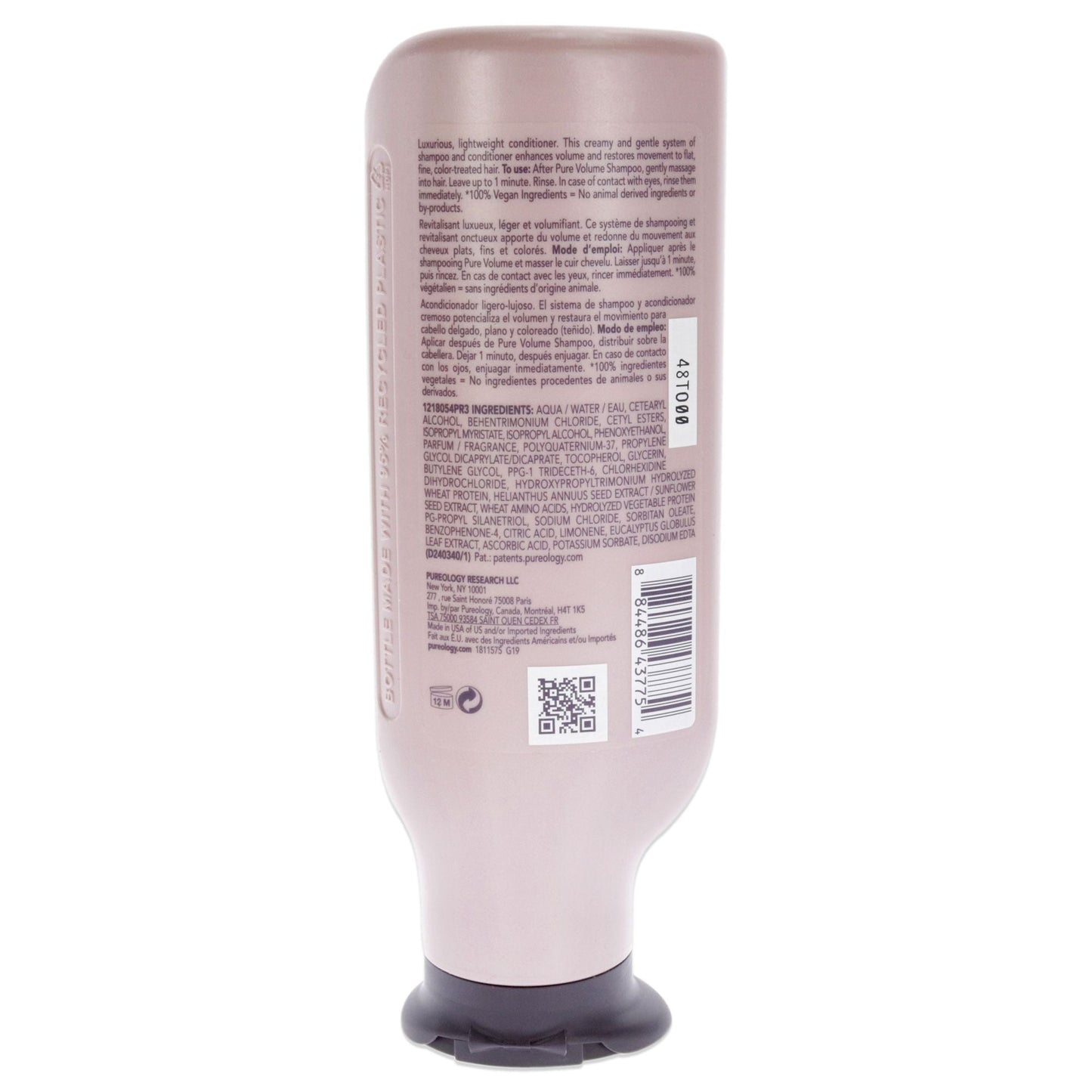 Pure Volume Conditioner by Pureology for Unisex - 9 oz Conditioner