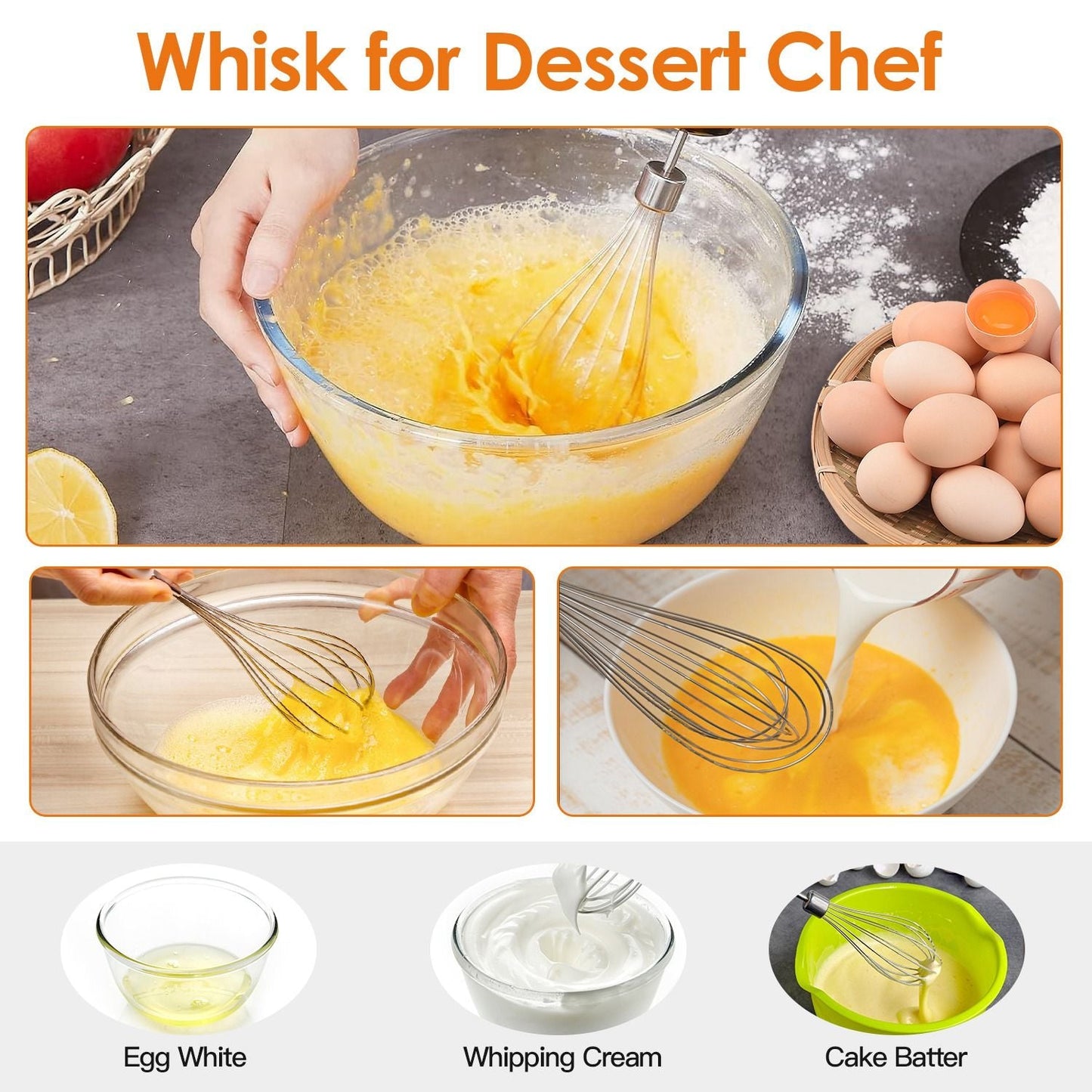 1000W 5 In 1 Immersion Hand Blender Stainless Steel Hand Mixer with 12 Speeds Turbo Mode Food Processor with 20Oz Beaker 17Oz Chopper Whisk Milk Frother