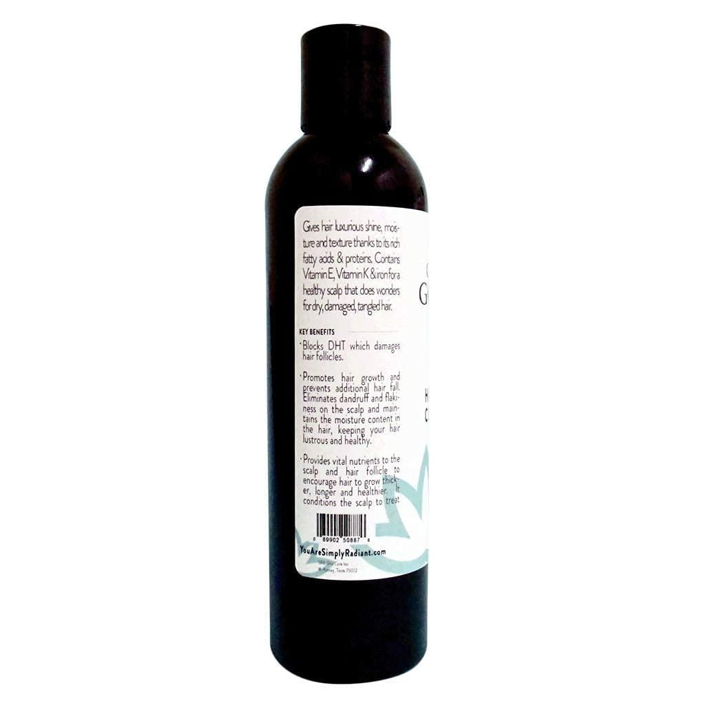 Organic Caffeine Conditioner Hair Mask Natural Hair Growth Formula for Longer Stronger Healthier Hair 8 oz
