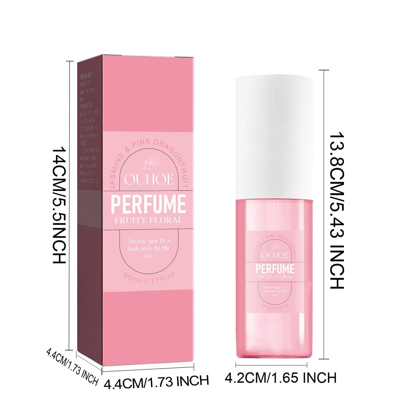 OUHOE Brazilian Perfume for Women Dating Fresh Natural Long-lasting Fragrance Non-pungent Floral Body Perfume Spray