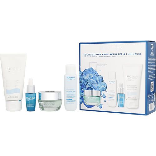 Biotherm by BIOTHERM Aquasource Hyalu Plump Gel Set: Life Plankton Elixier 7ml + Aquasource Hyalu Plump Gel 15ml + Biosource Miccelair Water 30ml + Lait Corporel L'Original 50ml --4pcs