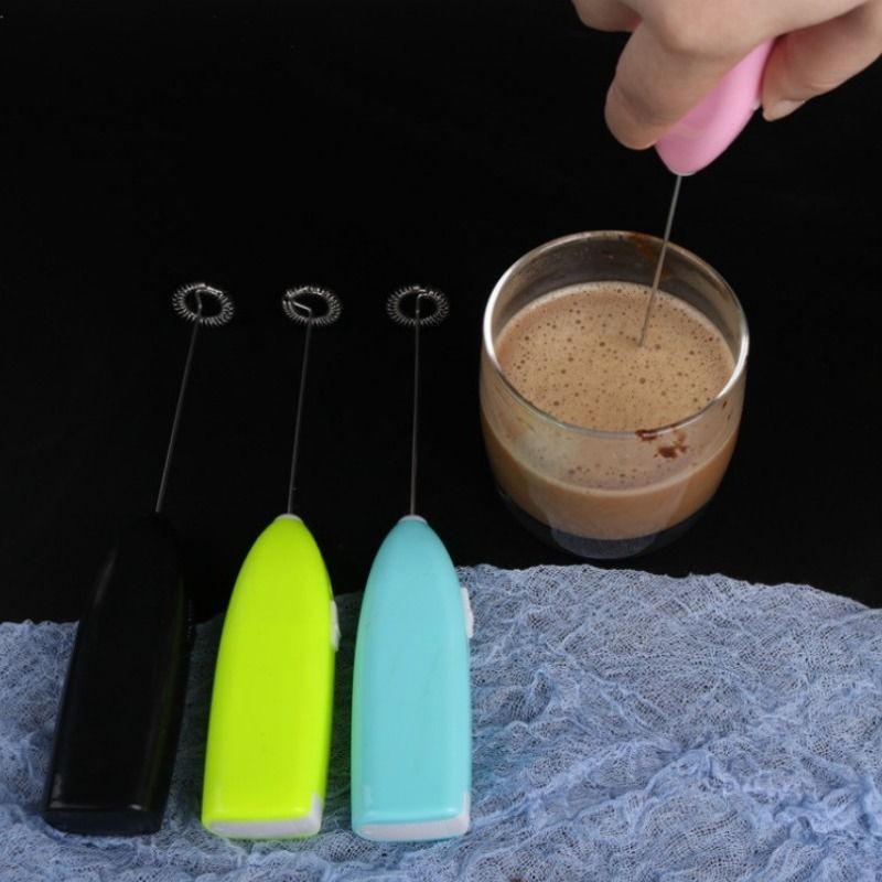 Mini Battery Operated Milk Frother Handheld; Mini Blender And Foam Maker For Coffee; Cappuccino; Latte; Matcha; Hot Chocolate; Portable Foam Maker Drink Blender With Stainless Steel Whisk