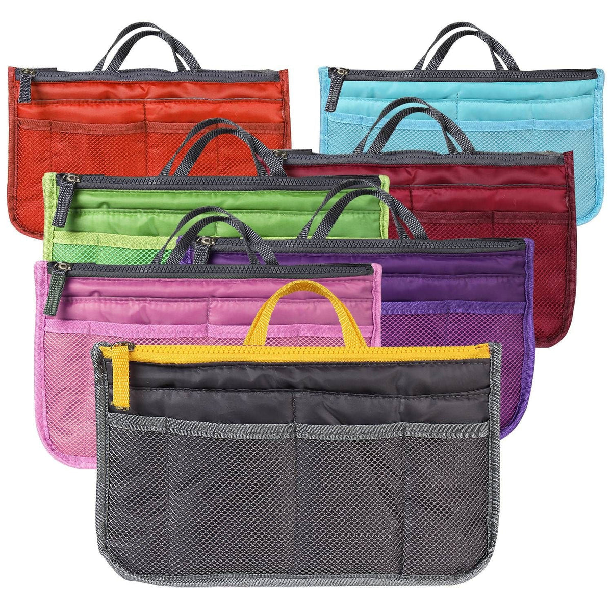 Women Lady Travel Insert Handbag Organiser Makeup Bags Toiletry Purse Liner w/Hand Strap