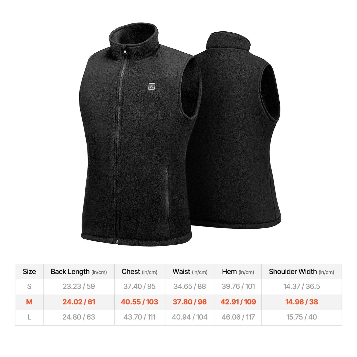 Heated Vest, Women Electric Heating Vest with 16000 mAh Battery Pack, 6 Heating Zones Lightweight Rechargeable Winter-Vest with 3 Levels, for Outdoor Hiking Camping Fishing Skiing, Size M