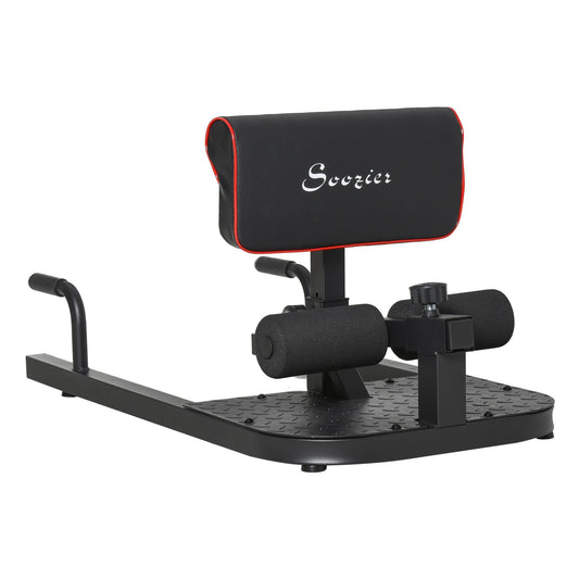 3 in 1 Padded Push Up Sit Up Squat Machine, Home Gym Fitness Equipment, Black