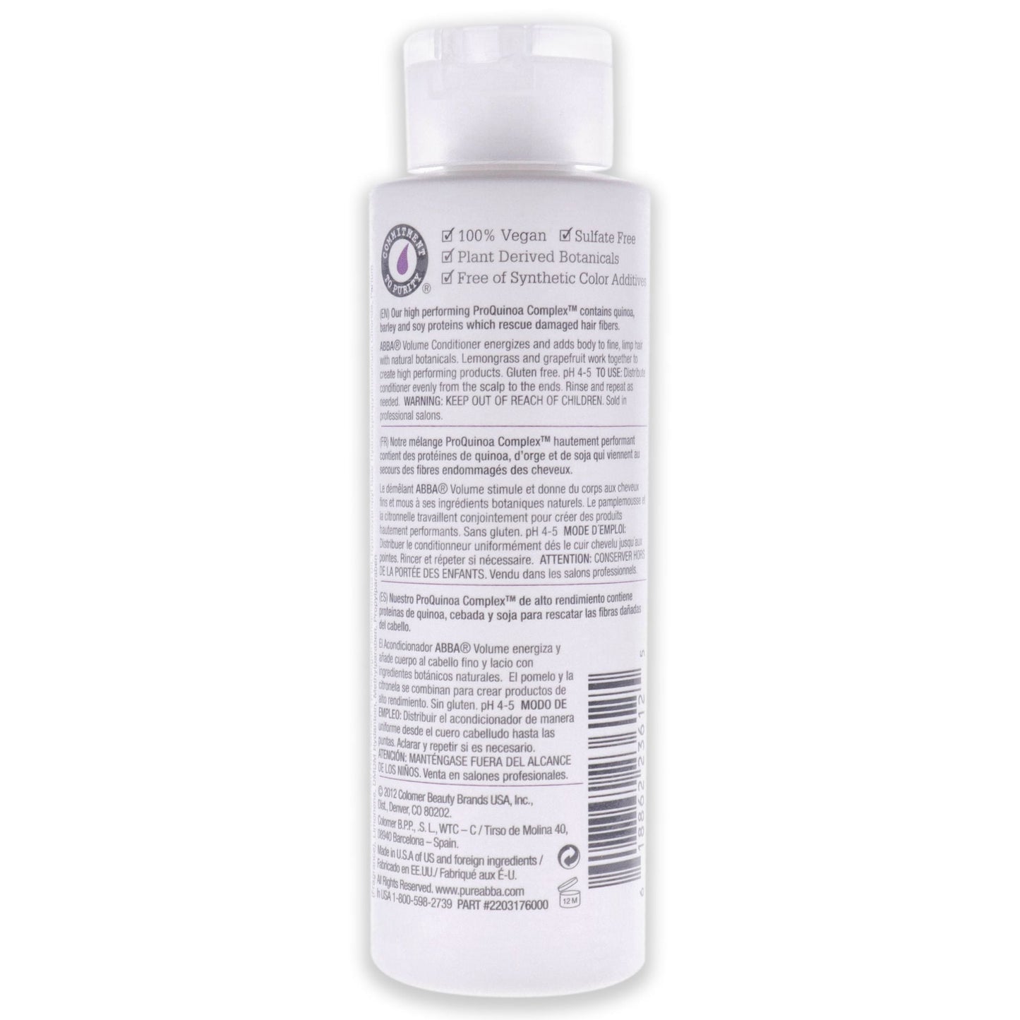 Pure Volume Conditioner by ABBA for Unisex - 8 oz Conditioner