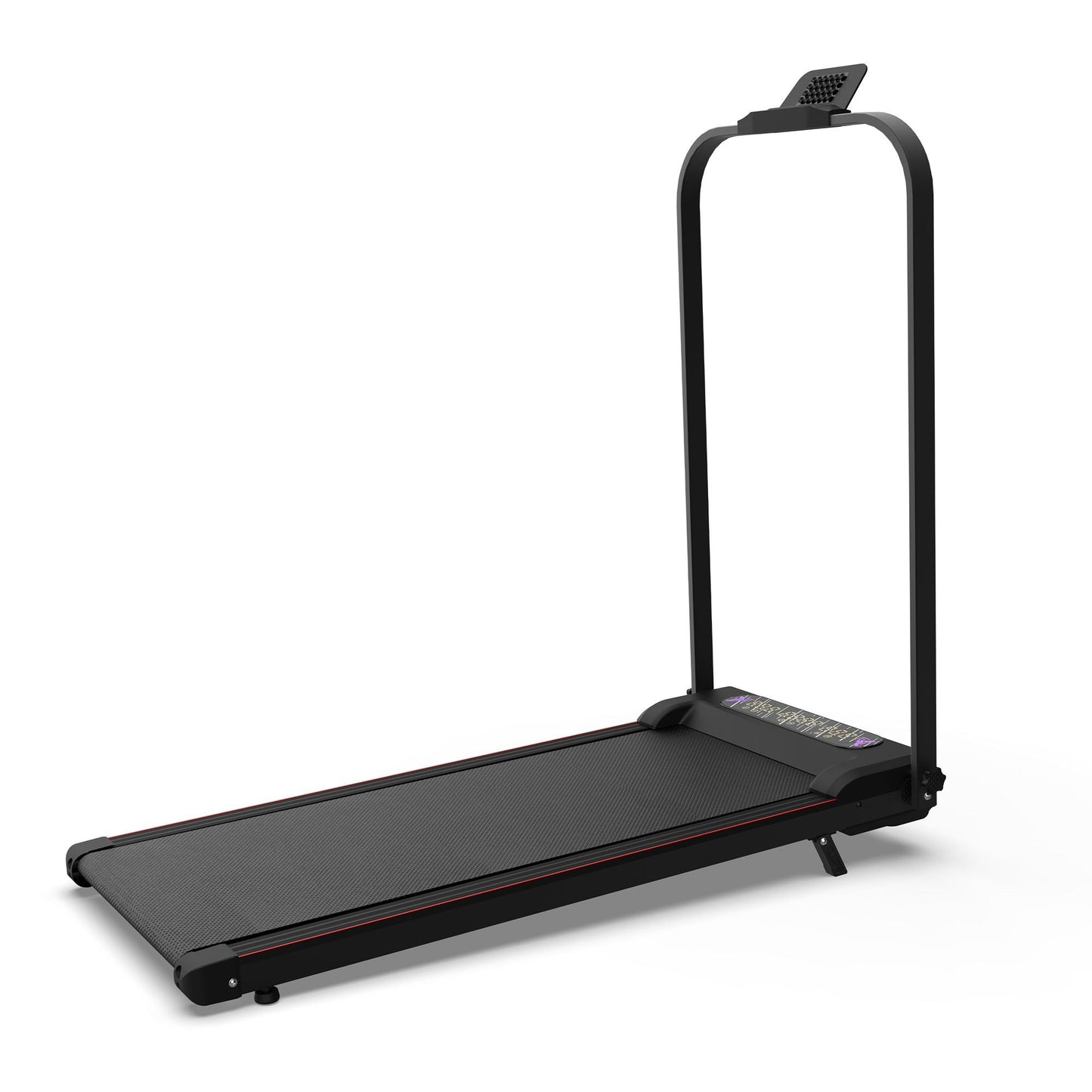 Foldable Treadmill with Handle Bar & Incline, 2 in 1 Upgrade Portable Under Desk Walking Pad and Vibration Pad with Remote Control for Home Office Small Spaces