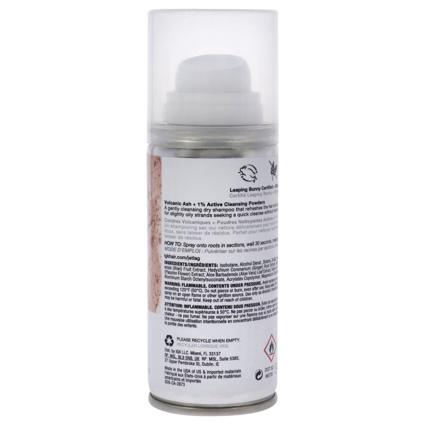 Jet Lag Weightless Dry Shampoo by IGK for Unisex - 2 oz Dry Shampoo