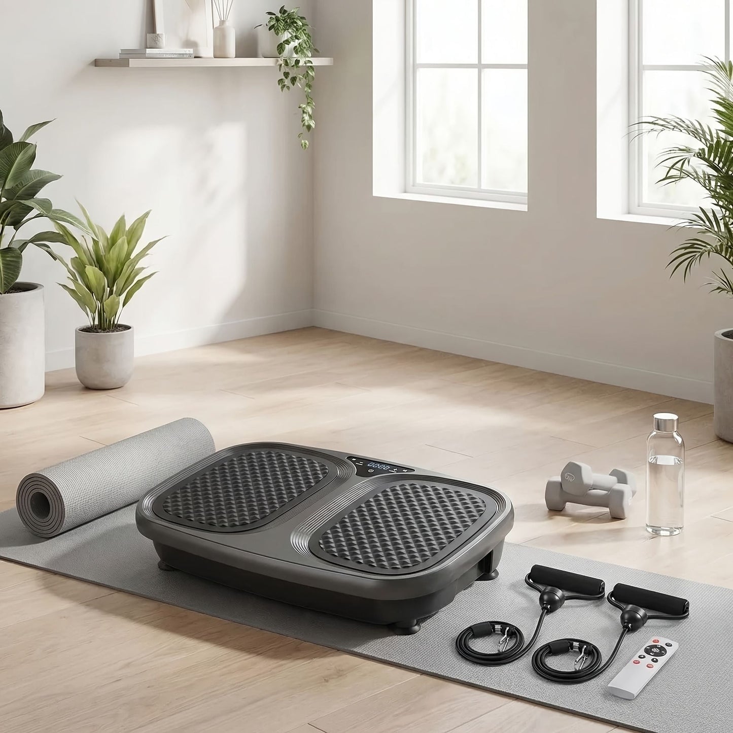 Vibration Plate Exercise Machine for Home Gym, Whole Body Workout Fitness Platform for Weight Loss, Balance Training