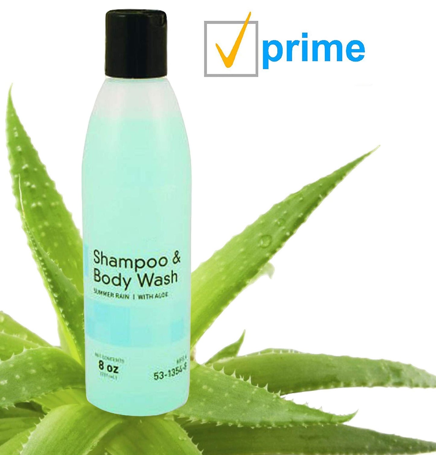 Skin and Hair Cleanser 8 oz. Case of 48 Shampoo & Body Wash with Lanolin, Aloe Vera and collagen. Skin care solution for showers or baths. Natural conditioners & Pleasant Summer Rain Scent.