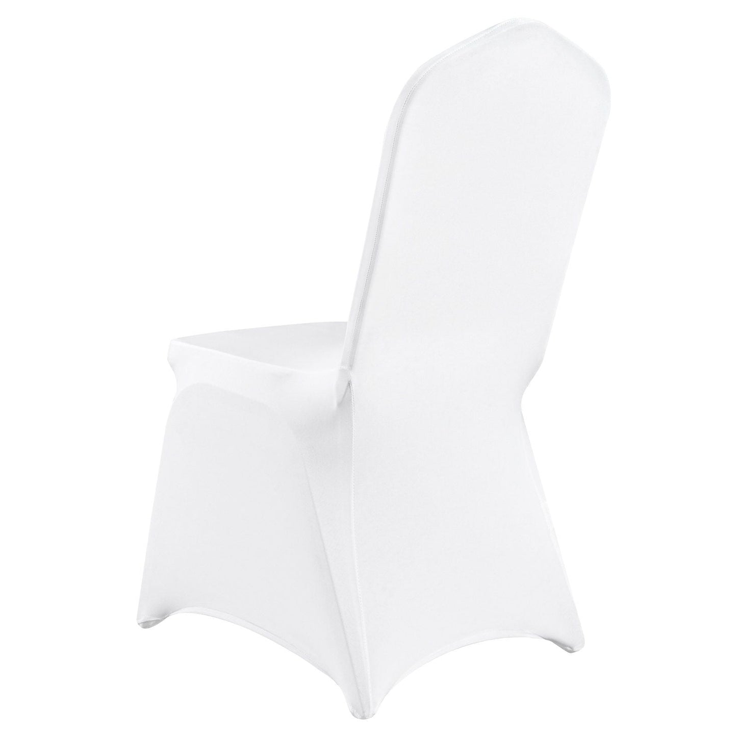 Stretch Spandex Folding Chair Covers, Universal Fitted Chair Cover, Removable Washable Protective Slipcovers, for Wedding, Holiday, Banquet, Party, Celebration, Dining (50PCS White)
