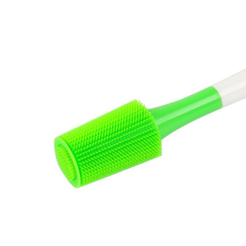 Silicone Cleaning Bottle Brush Silica Gel Cleaning Brush Bottle Cup Cleaning Brush for Glass Cup T hermos Coffee Mug Long Handle Dishwashing Tool