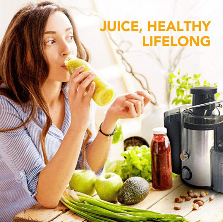 87043565 1100W household centrifugal juicer multi-function electric juicer 2.5L slag cup does not contain BPA fruit and vegetable juice, modern vertical mixing kitchen juicer, secondary mechanical