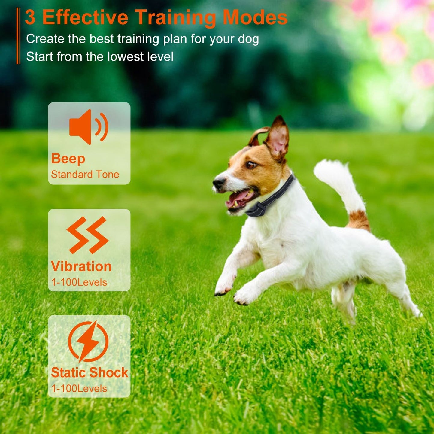 Long-Range Dog Training Collar - 3280FT Waterproof with Vibration, Beep & Shock Features