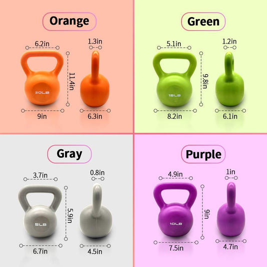 10lbs Kettlebell, Strength Training Kettlebells Weight for Women, Vinyl Coated Kettle Bell for Home Gym Workout Weight Lifting Equipment, Comfortable Grip Wide Handle Weights