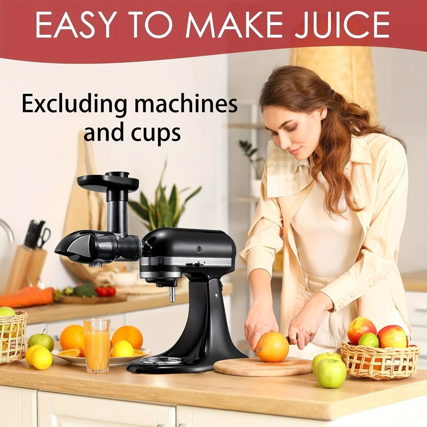 Juicer Attachments, Juicers, Cold Press Juicer Parts (excluding machines and cups) for all models of KitchenTreasure Stand Mixers. Compatible with all KitchenTreasure desktop blenders and Mixables