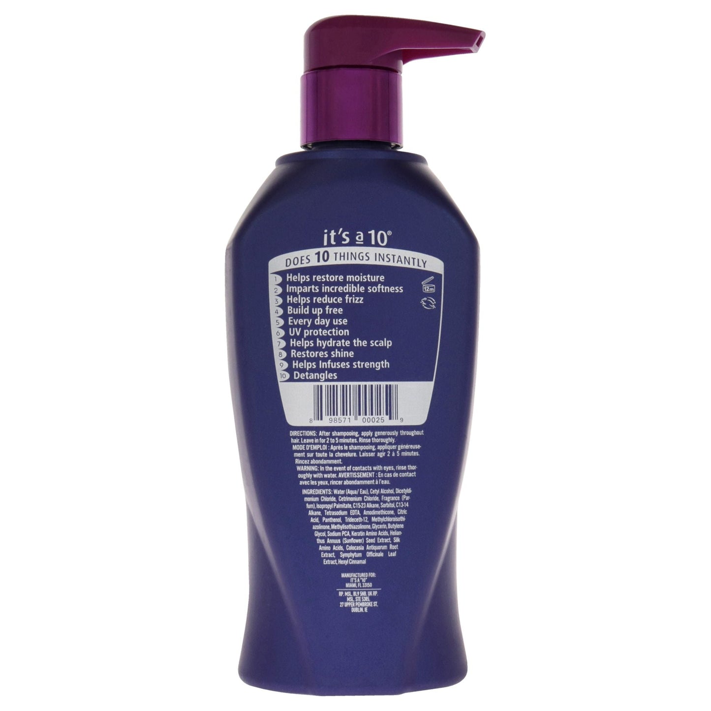 Miracle Daily Conditioner by Its A 10 for Unisex - 10 oz Conditioner