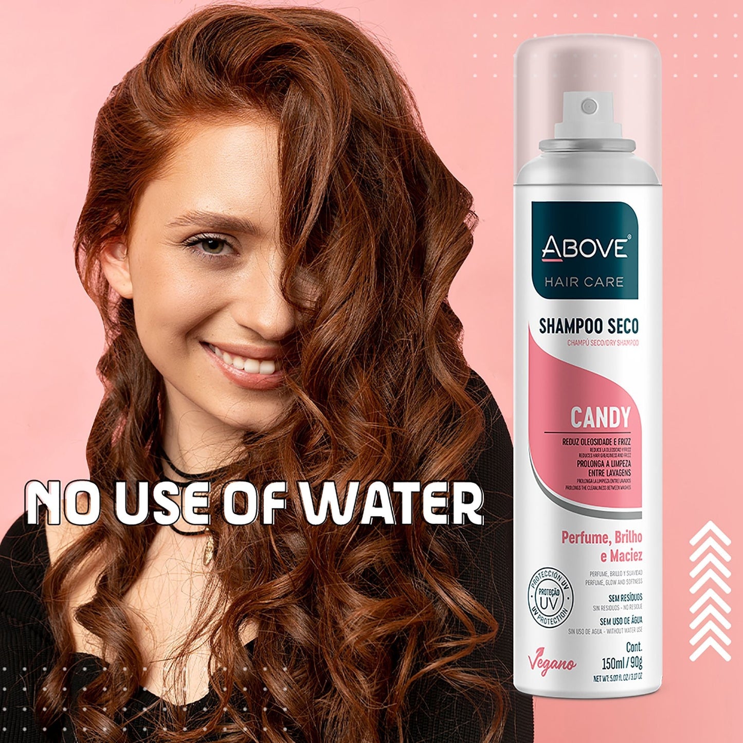 ABOVE Candy - Dry Shampoo - Absorbs Excess Oil Between Washes - Gives Softness and Shine to Your Strands - Does Not Leave Residue - Prevents Bad Odors with Red Fruits and Marshmallow Notes - 3.17 oz