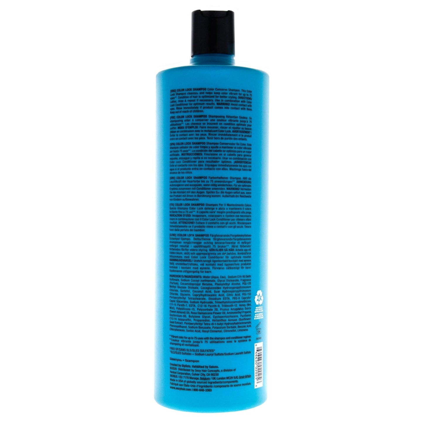 Sexy Hair Healthy Color Lock Shampoo by Sexy Hair for Unisex - 33.8 oz Shampoo